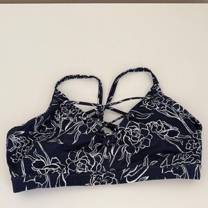 Floral Strappy Sports Bra